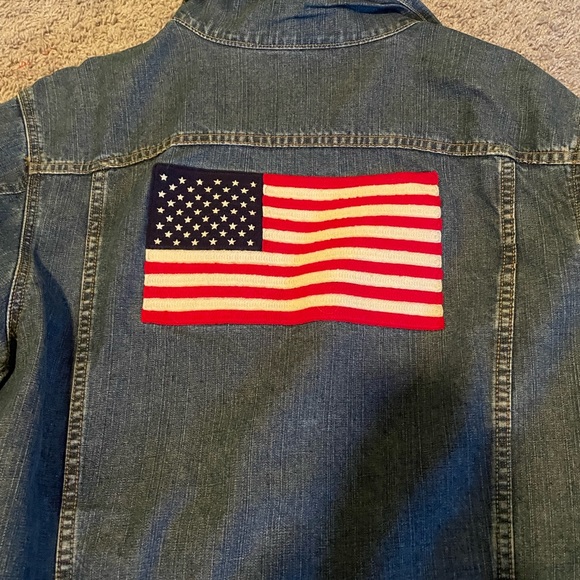 Polo Ralph Lauren Men's Jean Jacket American Flag - Picture 6 of 7